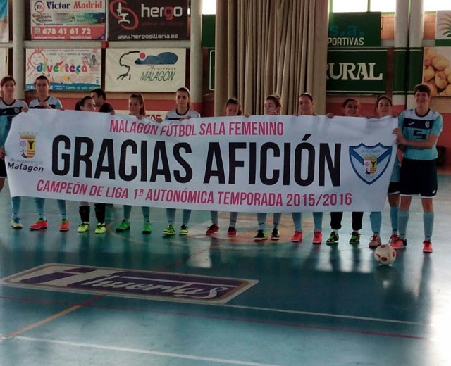 El Malagón FSF ofreció el título de Campeonas de Castilla La Mancha a la afición malagonera