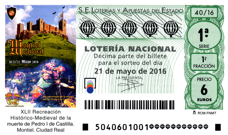 Montiel Décimo del Sorteo de Lotería Nacional dedicado a la Recreación Histórico-Medieval-2
