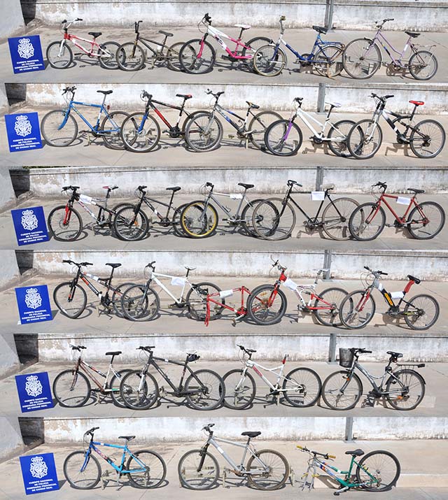 Ciudad Real Exposición de bicicletas recuperadas en la Comisaría de la Policía Nacional