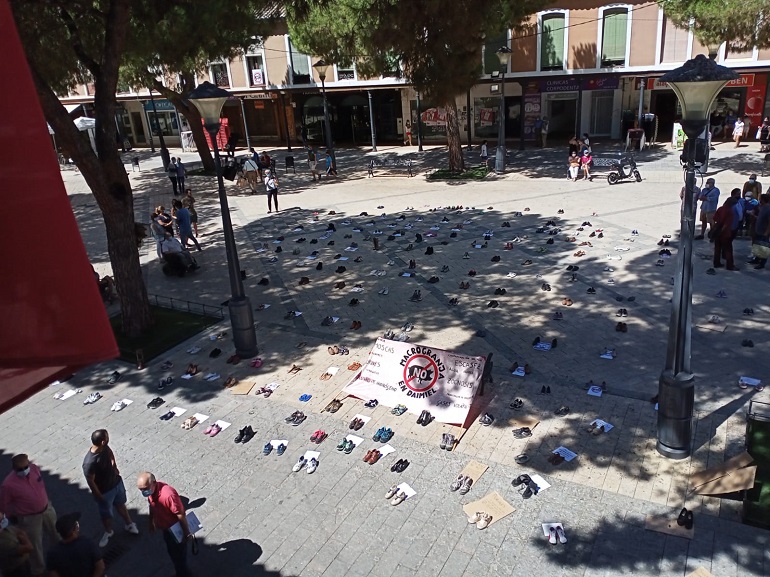 Daimiel Manifestación simbólica de ‘STOP Macrogranjas Daimiel’ contra la instalación de una macrogranja porcina en la localidad