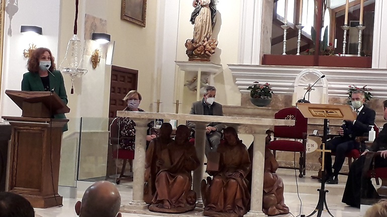 La subdelega del Gobierno en Ciudad Real M. Ángeles Herreros visita las obras de rehabilitación de la Iglesia del Santo Cristo de la Misericordia en Valdepeñas