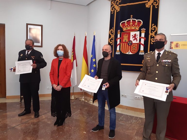 Ciudad Real José Álvarez, el Bhela I y José Luis Espadero, a título póstumo, reciben la Medalla al Mérito de Protección Civil