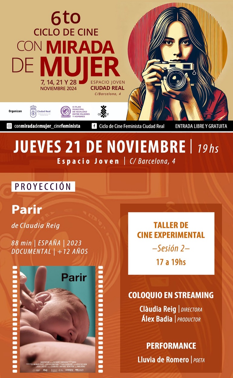 El ciclo de cine CON MIRADA DE MUJER llega al ecuador con la proyección del documental “Parir” de Clàudia Reig