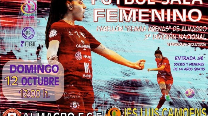 El Almagro FSF busca consolidar su escalada en la tabla ante el IES Luis Camoens en el Pabellón “Gemma Arenas”