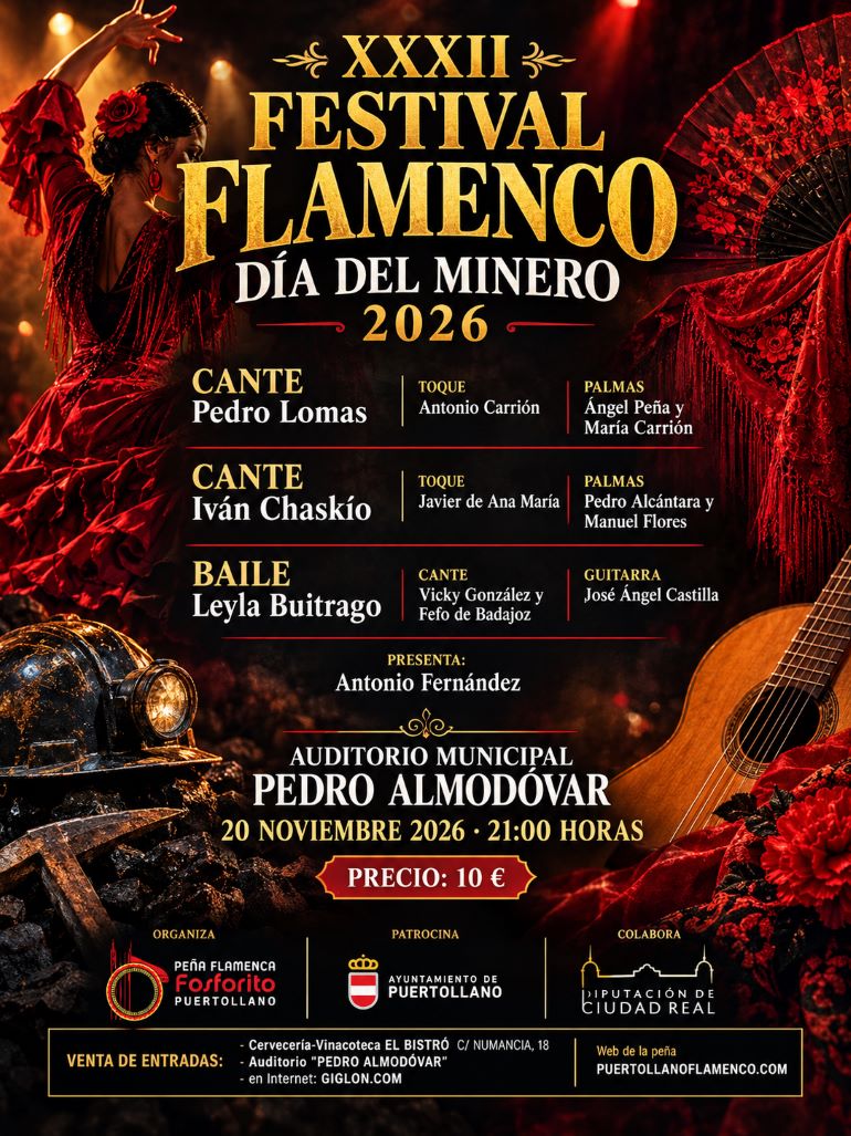 XXXII Festival Flamenco Día del Minero 2026 - Puertollano