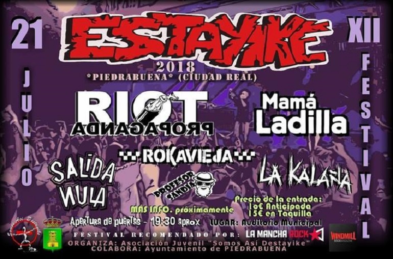 Piedrabuena El 12 Festival Estayike 2018 acogerá a destacadas figuras del punk-rock nacional este sábado