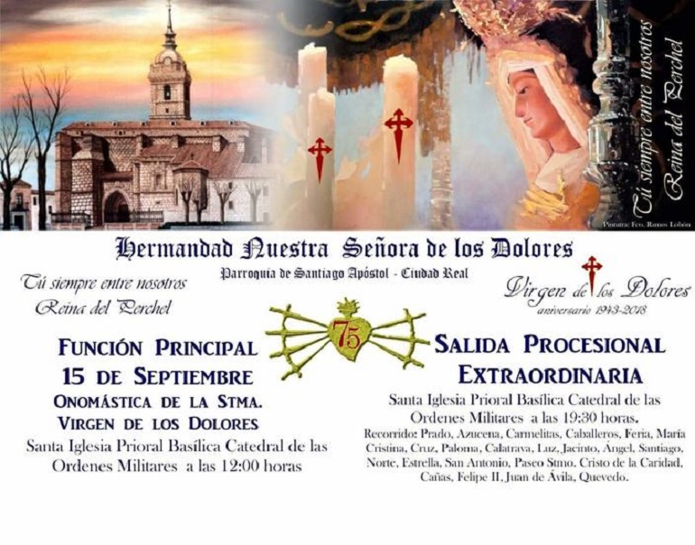 La Perchelera procesionará por las calles de Ciudad Real con motivo de su 75 Aniversario