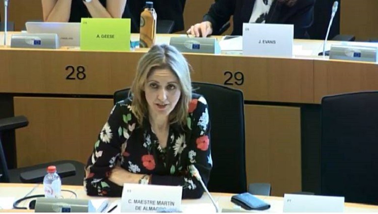 La eurodiputada Cristina Maestre pide a Europa que se moje para salvar Las Tablas de Daimiel