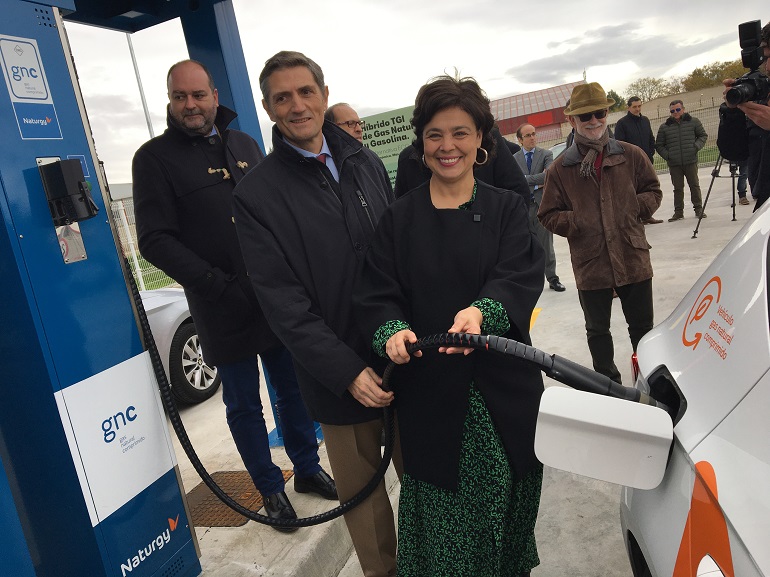 Pilar Zamora ha Inaugurado la primera estación de carga de gas natural para vehículos de Ciudad Real