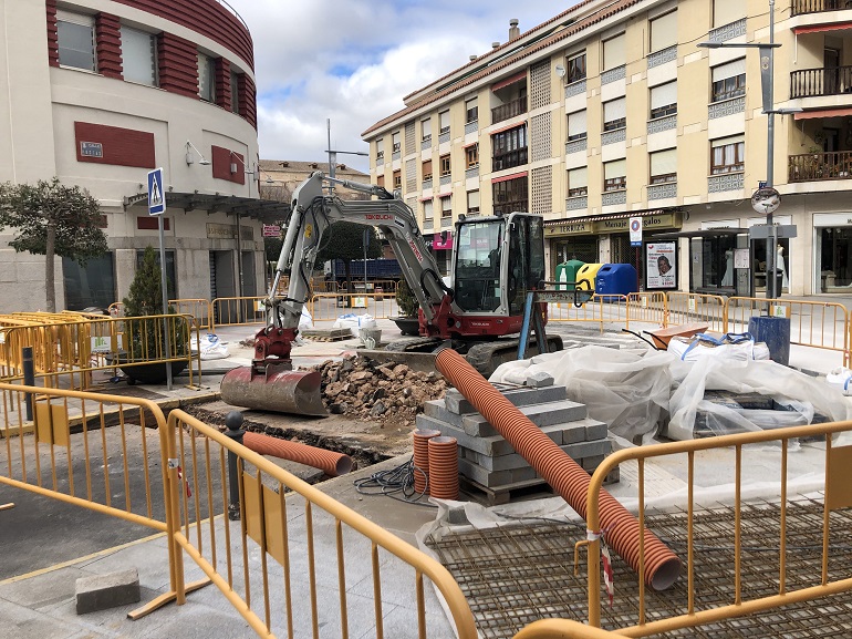 Ciudad Real Cortada la Calle Postas, entre Morería y Reyes, por obras de peatonalización