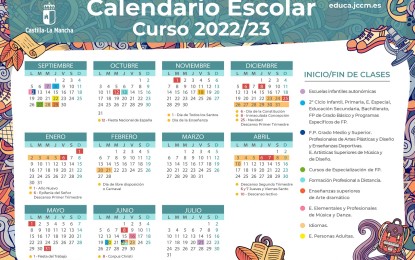 Calendario Escolar 2022/2023 en Castilla La Mancha