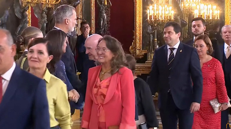 Miguel Ángel Valverde participó en la recepción en el Palacio Real con motivo del 12 de octubre, Día de la Hispanidad