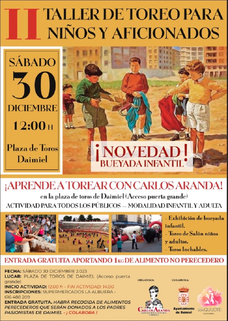 La Asociación Cultural Taurina Carlos Aranda de Daimiel, presenta sus actividades de final de año