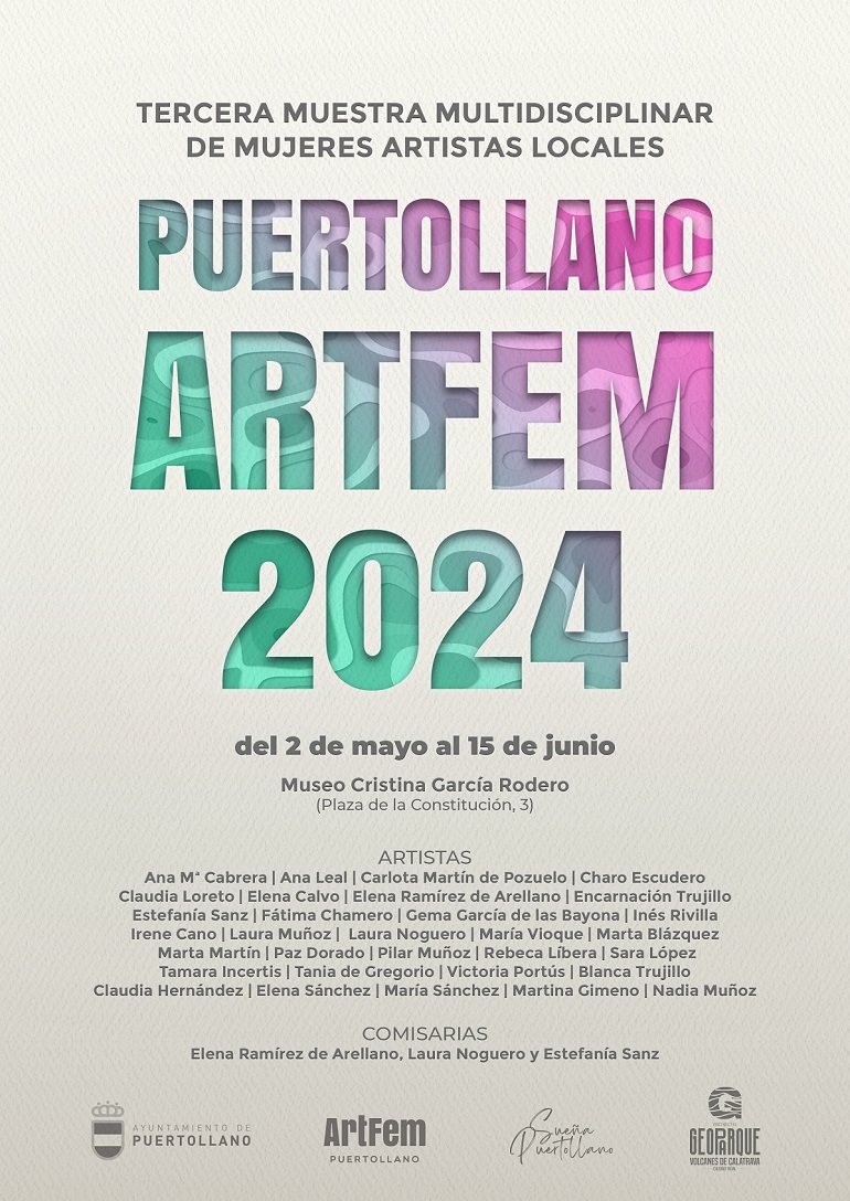 Artfem revela la lista de las artistas de la tercera muestra multidisciplinar de mujeres de Puertollano
