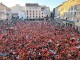 Más de 5.000 aficionados abarrotaron la Plaza Mayor de Ciudad Real en una fiesta desenfrenada por el triunfo de España en la Eurocopa 2024