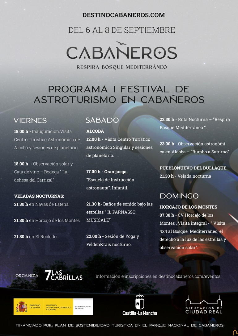 Programa I Festival de Astroturismo en Cabañeros