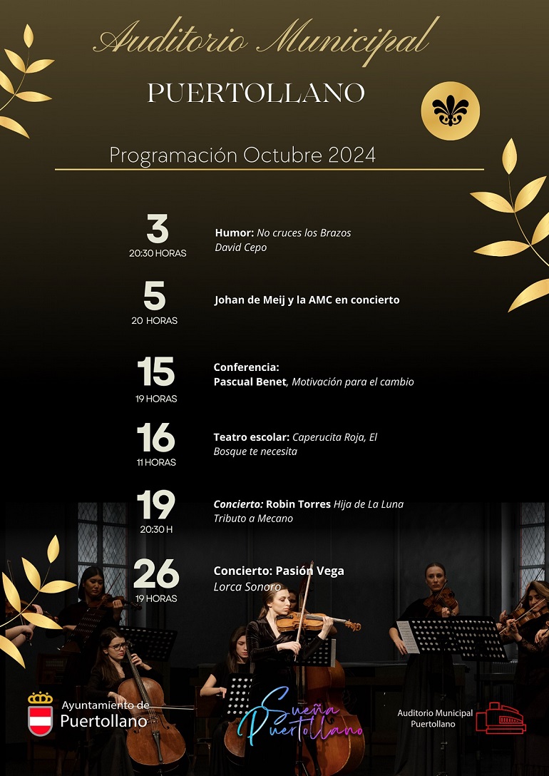 Puertollano en Octubre Humor, teatro y música en una programación cultural imperdible