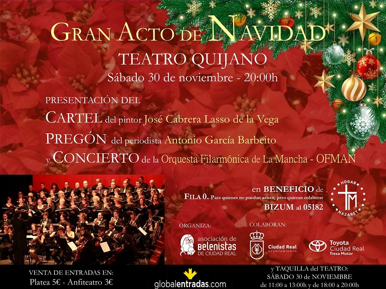 Ciudad Real se prepara para la Navidad con un gran acto en el Teatro Quijano