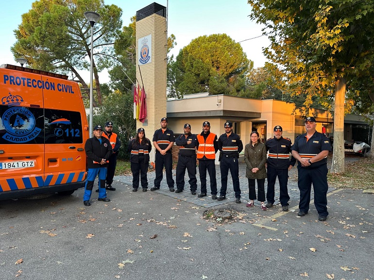 Voluntarios de Protección Civil de Ciudad Real se movilizan para ayudar a los afectados por las inundaciones