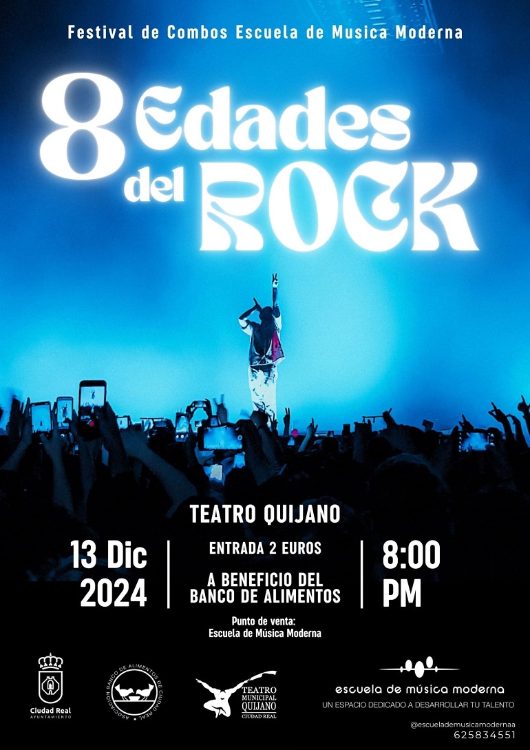 8 Edades del rock Un viaje musical solidario en el Teatro Quijano