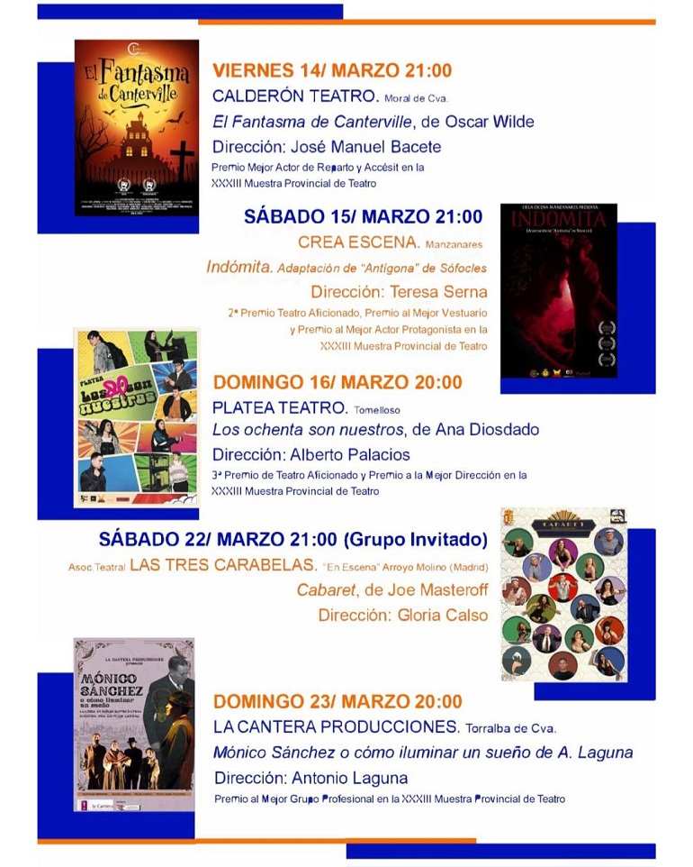 Programación X Encuentro Provincial de Teatro en Almagro