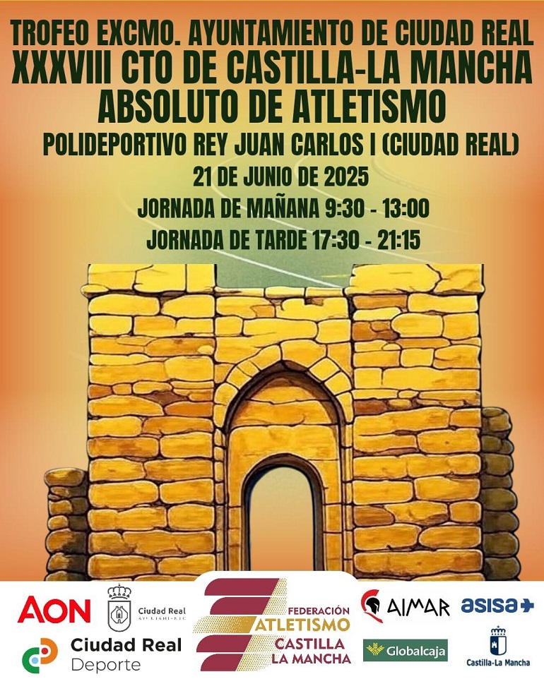 Casi 400 atletas competirán en el XXXVIII Campeonato de Atletismo de Castilla-La Mancha en Ciudad Real
