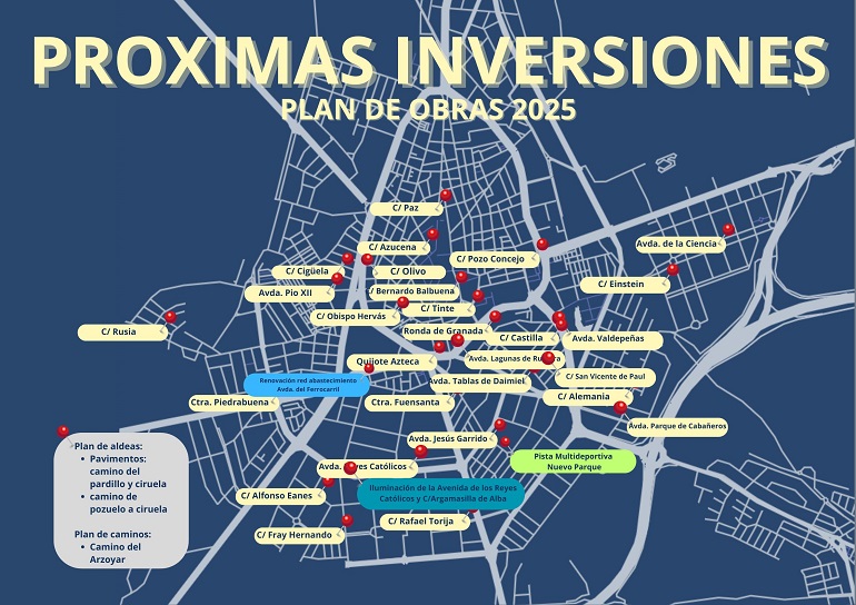 Ciudad Real invertirá más de un millón de euros en obras y mejoras para sus barrios y aldeas