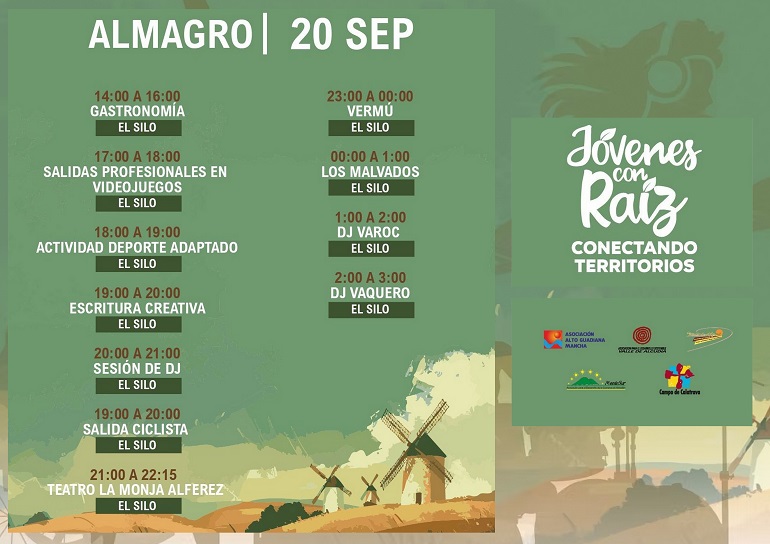 Almagro será el centro de la juventud rural con la cita “Jóvenes con Raíz” los días 20 y 21 de septiembre