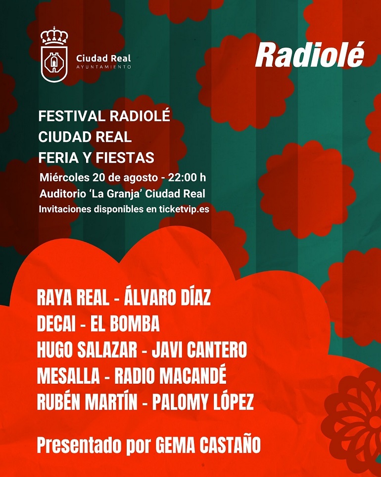 Programación para hoy miércoles, 20 de agosto Ciudad Real continúa con su intensa programación festiva