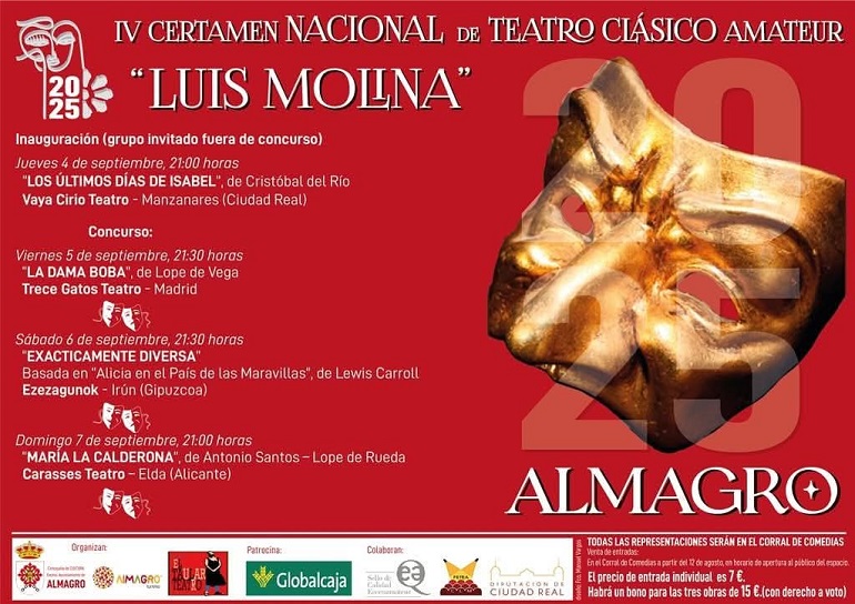 Arranca el espectáculo! Almagro acoge desde este jueves el IV Certamen Nacional de Teatro Clásico Amateur Luís Molina