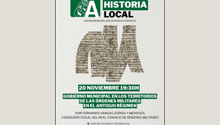 Las Órdenes Militares, a examen en las nuevas Jornadas de Historia de Bolaños