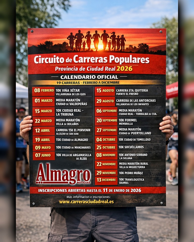 Calendario Oficial Circuito de Carreras Populares Ciudad Real 2026