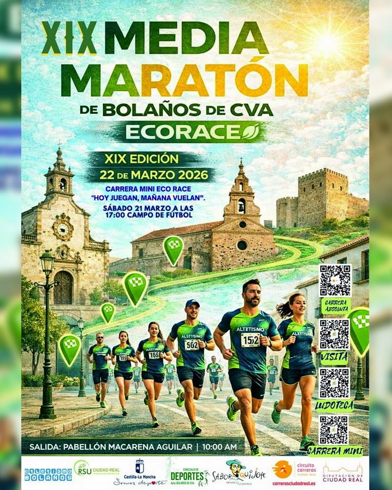 Bolaños se prepara para una de las grandes fiestas del atletismo popular con su XIX Media Maratón Eco Race