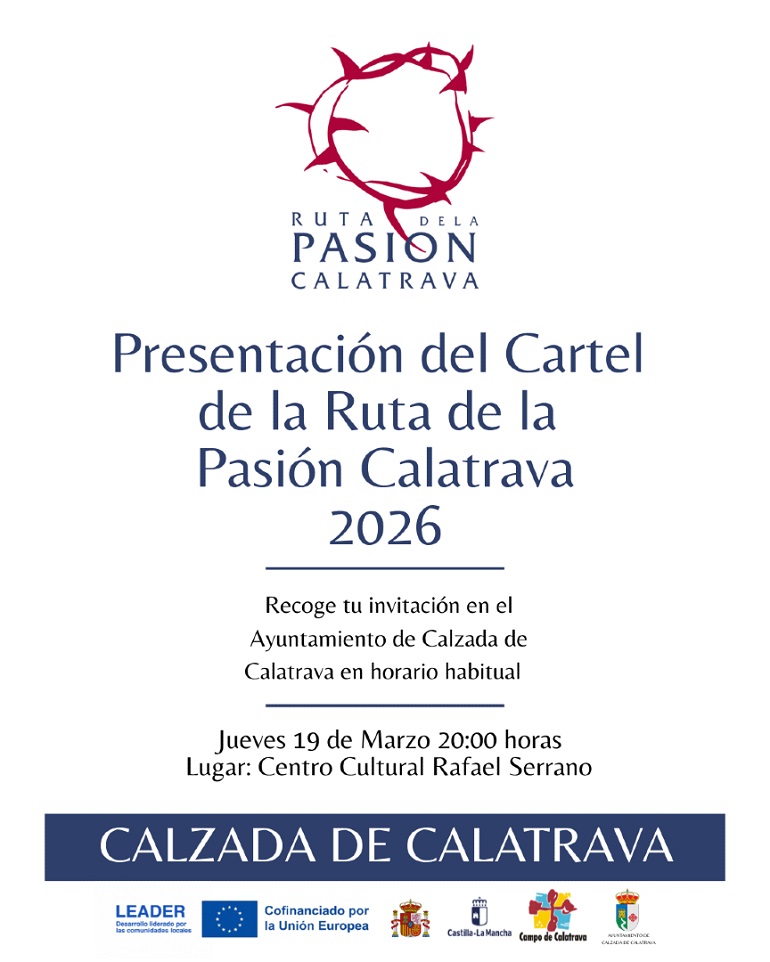 Calzada de Calatrava desvelará este jueves el cartel que representará la Ruta de la Pasión Calatrava 2026