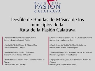Más de 500 músicos protagonizarán el espectacular Desfile de Bandas de la Ruta de la Pasión Calatrava