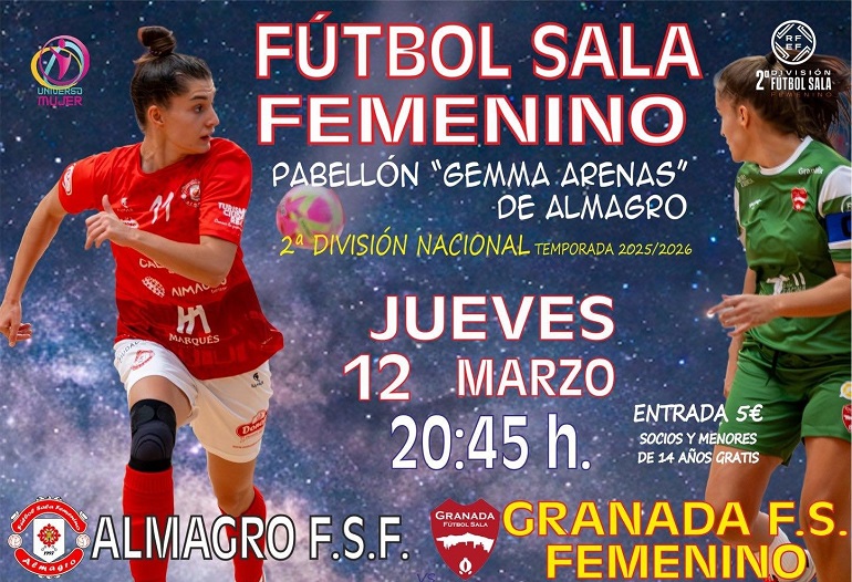 Una noche para soñar con el liderato Almagro FSF y Granada FSF se enfrentan para recuperar el partido aplazado