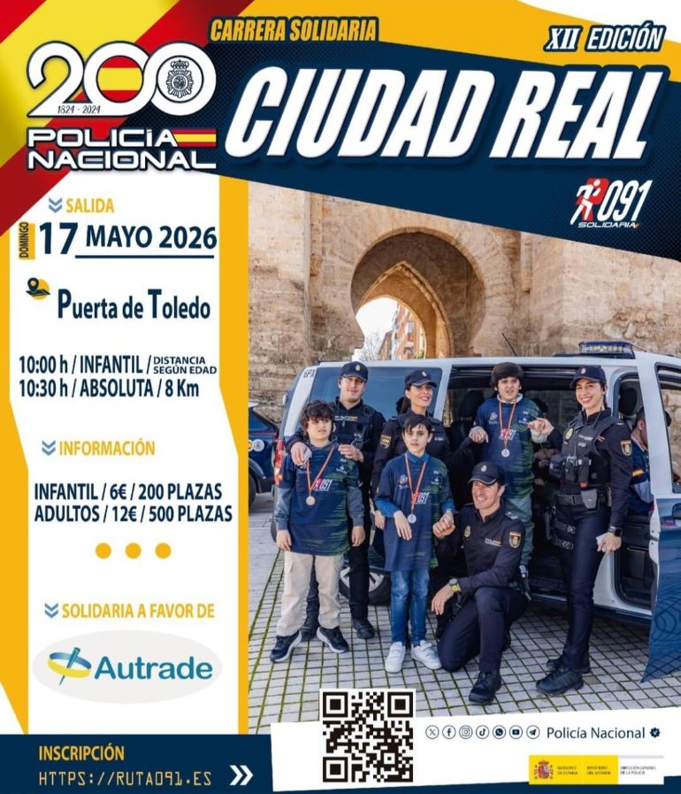 Ciudad Real vuelve a ser capital del compromiso social con la Ruta 091 de la Policía Nacional 770