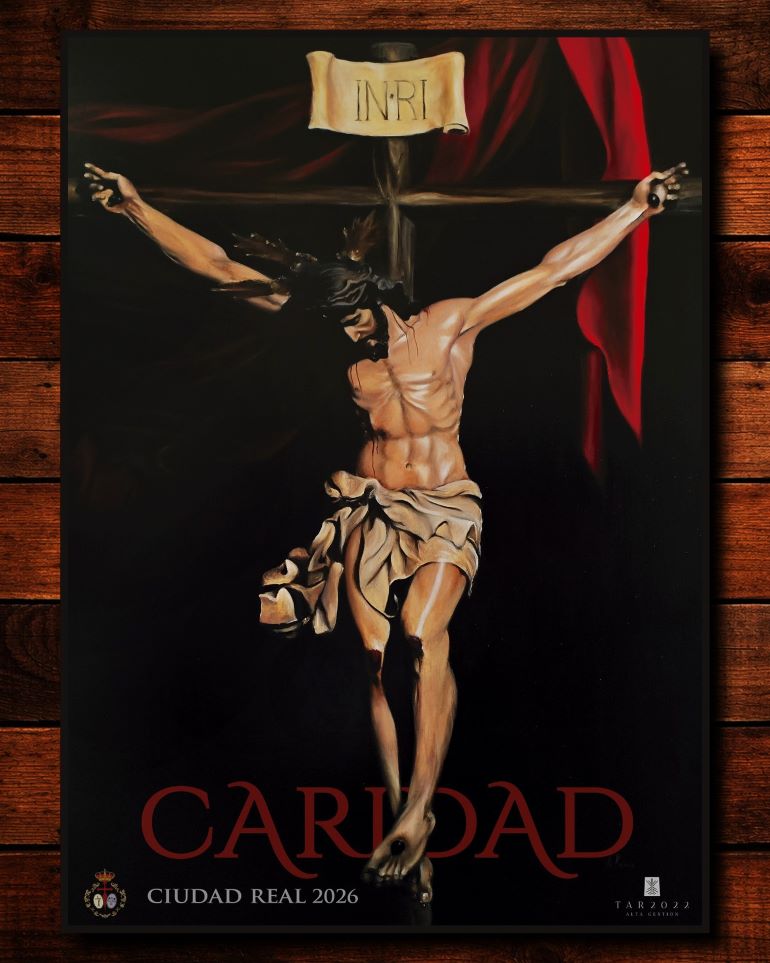 Una obra única de Álvaro Ramos, a subasta el cartel de la Semana Santa 2026 del Stmo. Cristo de la Caridad de Ciudad Real 770
