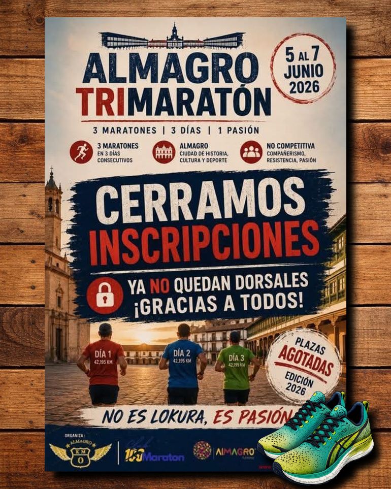 Tres días, tres maratones y un solo objetivo hacer historia en Almagro 770