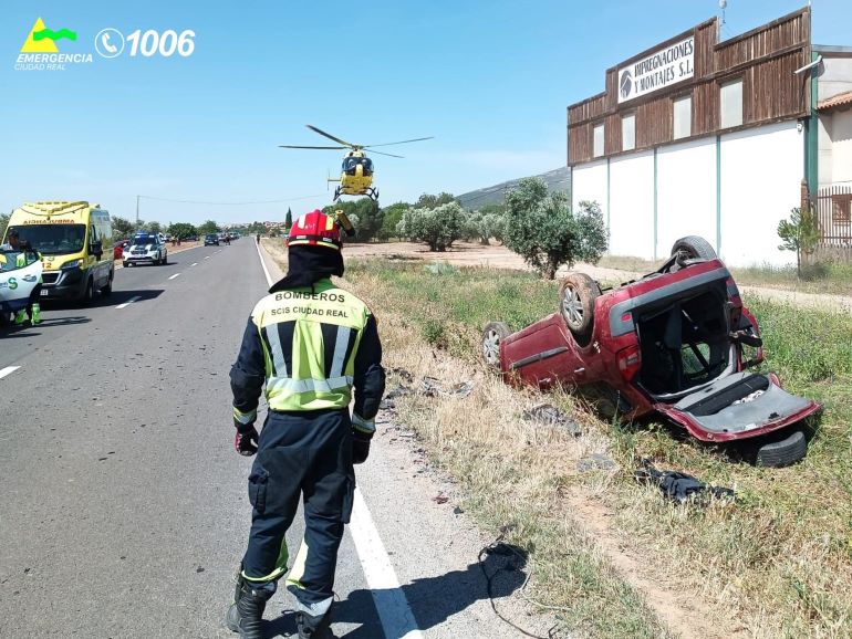 Un hombre de 85 años, herido muy grave tras una brutal colisión frontal en Villarrubia de los Ojos 770