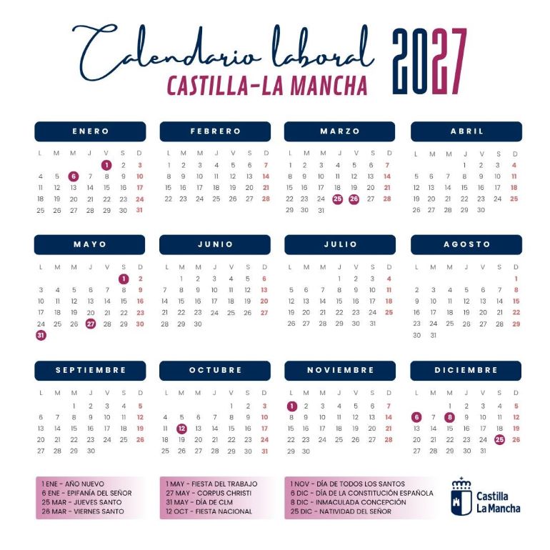 Adiós a San José y al 15 de agosto así cambian los festivos de Castilla-La Mancha en 2027 770