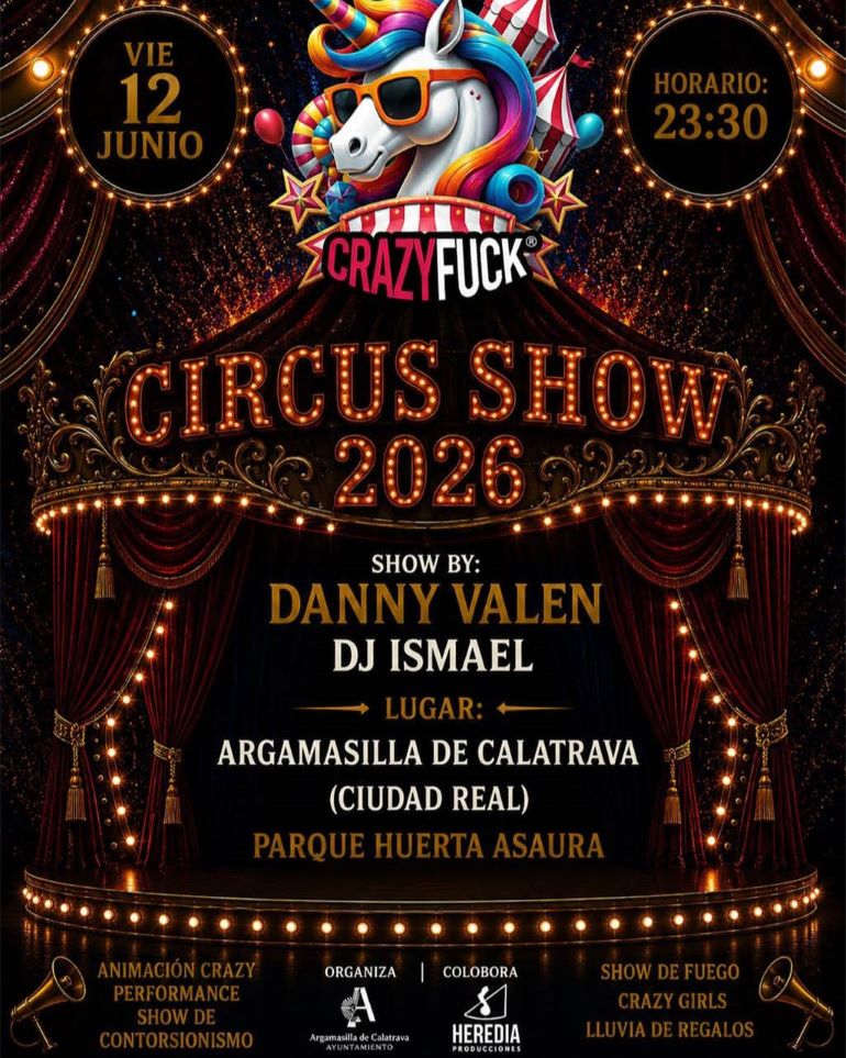 Argamasilla de Calatrava el Crazy Fuck Circus Show salva la noche tras la cancelación de la actuación de Marta Sánchez por parte de la Diputación 770