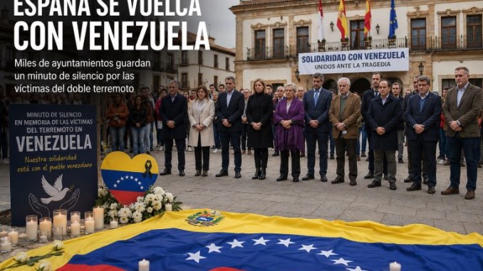 España se vuelca con Venezuela miles de ayuntamientos guardan un emotivo minuto de silencio por las víctimas del doble terremoto 770