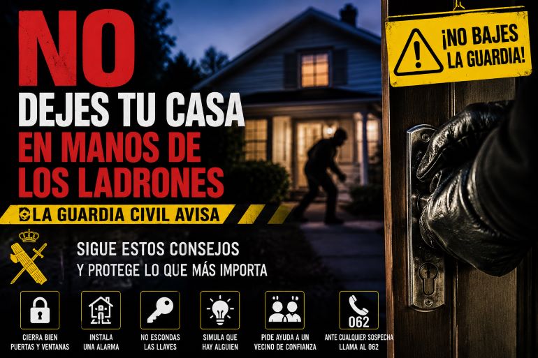 Los ladrones buscan casas vacías en las vacaciones de verano la Guardia Civil explica cómo evitar convertirte en su objetivo 770