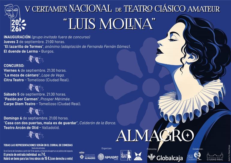 Almagro ya conoce los finalistas del V Certamen Nacional de Teatro Clásico Amateur Luis Molina programación completa y venta de entradas 770
