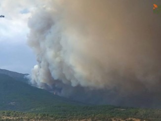 La nube de humo de los incendios de Toledo y Madrid pone en guardia a Ciudad Real 770